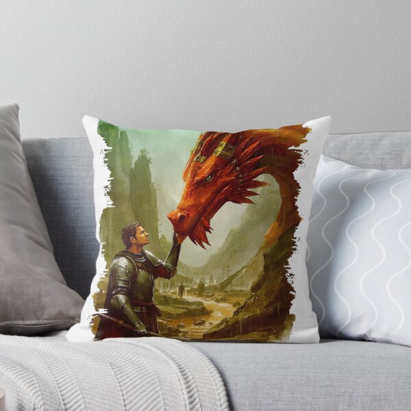 Item preview, Knight and Red Dragon Fantasy Art | Medieval Mythical Creature T-Shirt designed and sold by Wirath Shop.