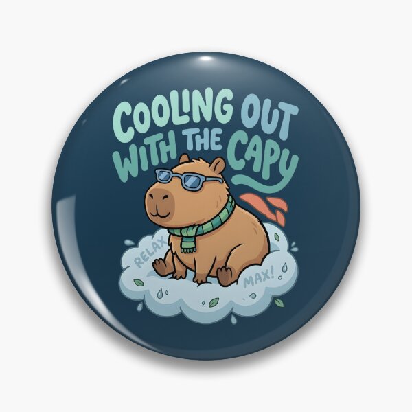 Item preview, Cooling Out Capybara Cute Chill Kawaii designed and sold by dreephic22.
