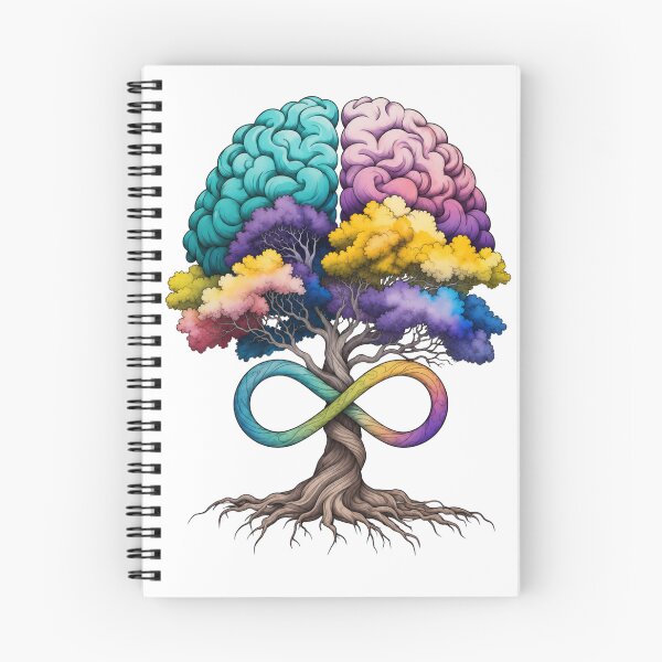Item preview, Neurodivergent tree consisting of brain tree crown and infinity symbol designed and sold by Nirun01.