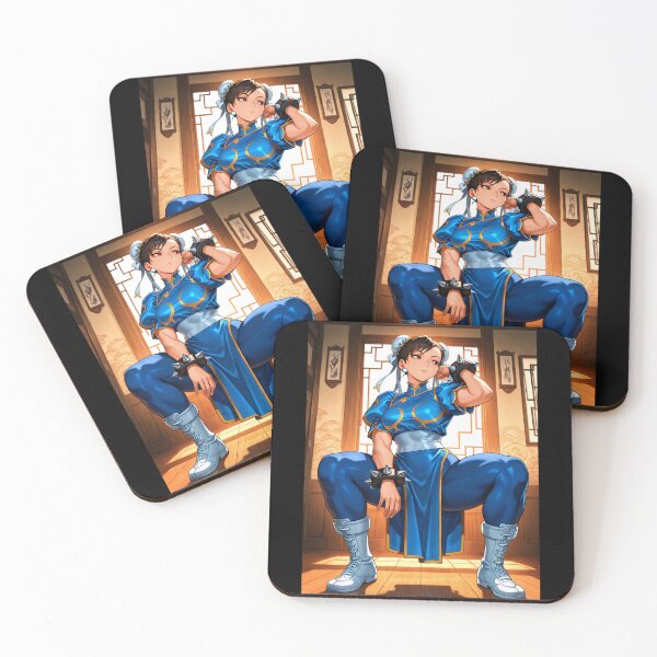 Item preview, Gaming - Agile Fighter, Strength and Elegance in Blue Qipao designed and sold by Zone--Gaming.