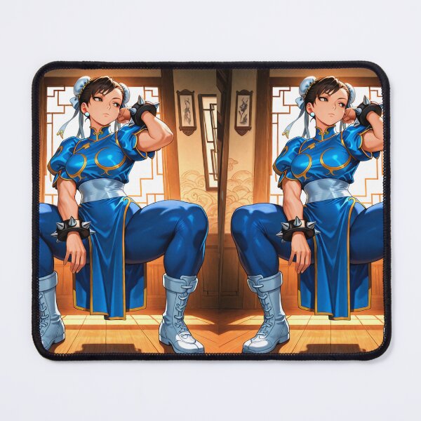 Item preview, Gaming - Agile Fighter, Strength and Elegance in Blue Qipao designed and sold by Zone--Gaming.