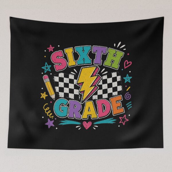 Item preview, Sixth Grade Lighting Bolt Pencil Retro 6th Grade Teacher designed and sold by OlakunleOloroz.