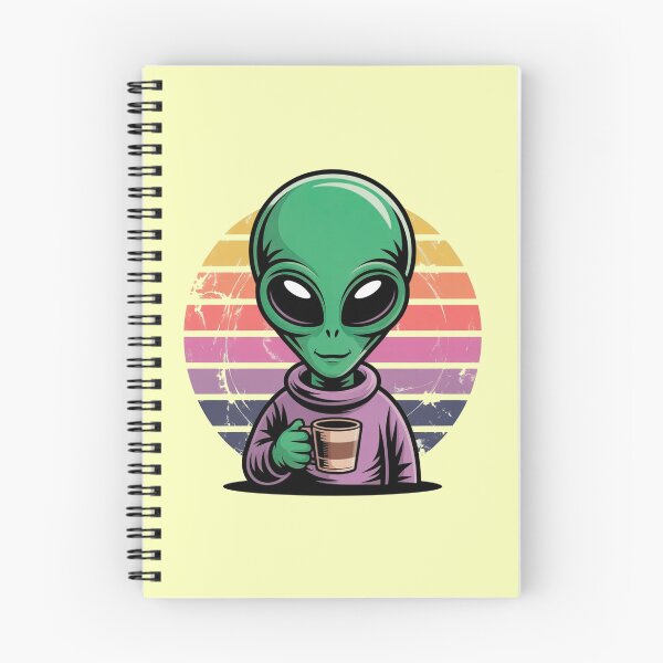 Item preview, Retro Alien Coffee Lover Vintage Art designed and sold by Outlet Raloel.