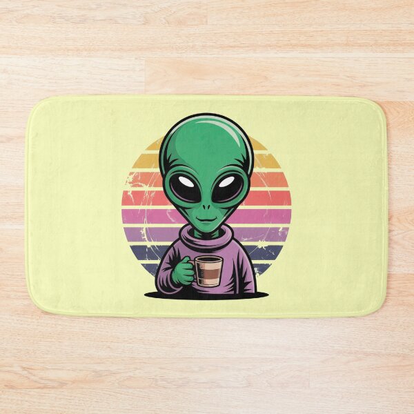 Item preview, Retro Alien Coffee Lover Vintage Art designed and sold by Outlet Raloel.