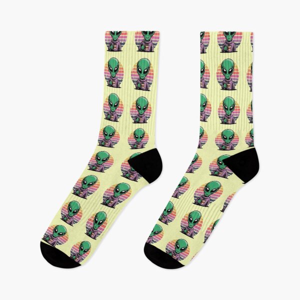 Item preview, Retro Alien Coffee Lover Vintage Art designed and sold by Outlet Raloel.