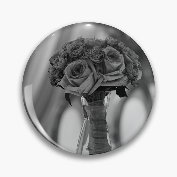 Item preview, Romantic Pink Rose Bouquet Centerpiece in Glass Vase for Elegant Event Decor, Wedding Table in black and white designed and sold by FotoMahieu.