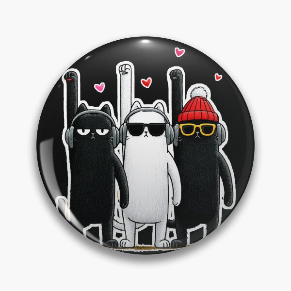 Item preview, Cool Cat Squad Standing Funny Cats Group Design designed and sold by EVERYTHING HERE IS RETRO .