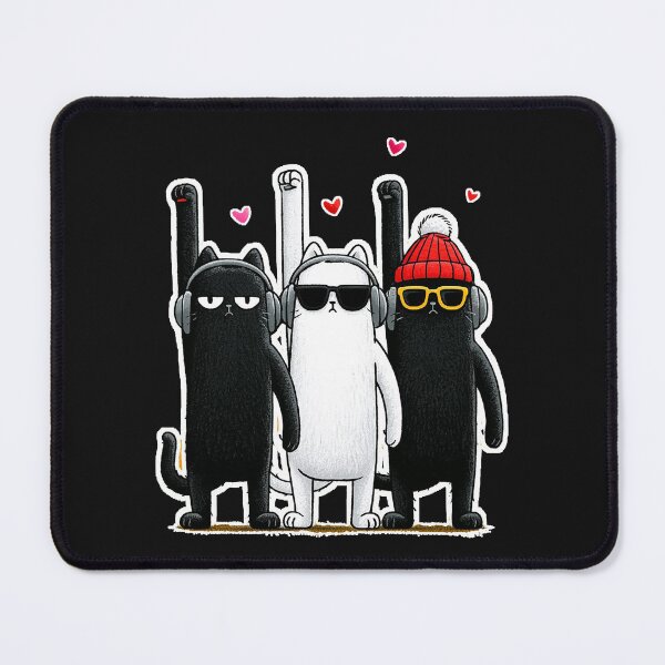 Item preview, Cool Cat Squad Standing Funny Cats Group Design designed and sold by EVERYTHING HERE IS RETRO .