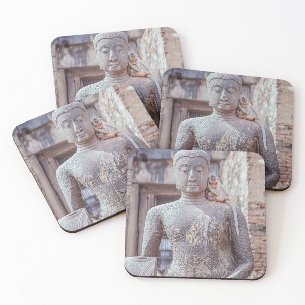 Item preview, Sleeping Monkey on Buddha's Shoulder Lopburi Thailand designed and sold by Jomsunshine.