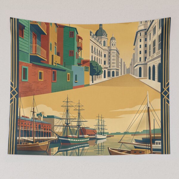 Item preview, Buenos Aires Argentina Vintage Travel Poster designed and sold by Bomax121.