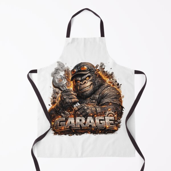 Item preview, Garage Gorilla Mechanic – Tough Monkey Workshop Mascot designed and sold by AlexLineArt.