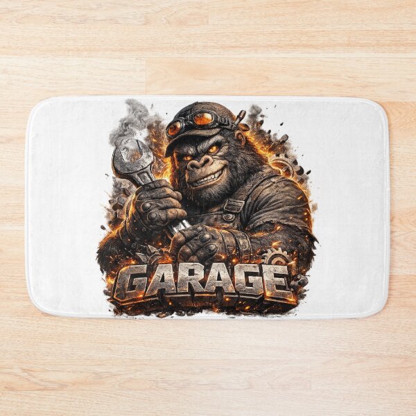 Item preview, Garage Gorilla Mechanic – Tough Monkey Workshop Mascot designed and sold by AlexLineArt.