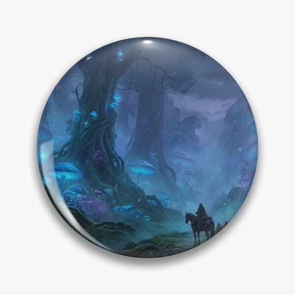 Item preview, Ethereal Bioluminescent Mushroom City - Fantasy Nightscape comforter designed and sold by NiceStuff20.
