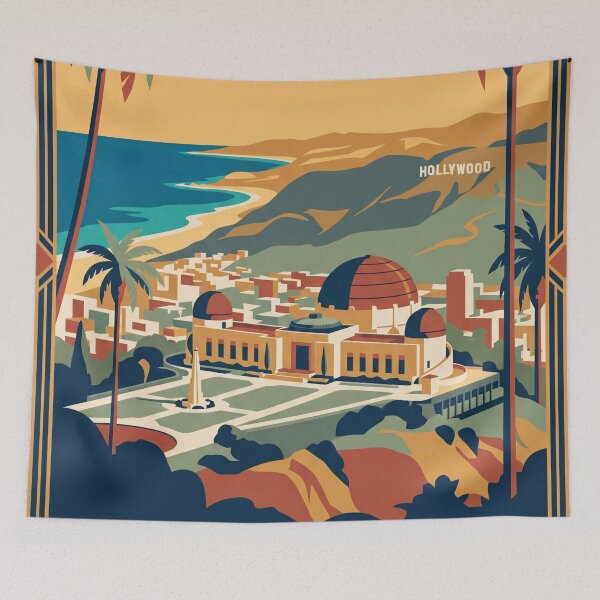 Item preview, Los Angeles California Vintage Travel Poster designed and sold by Bomax121.