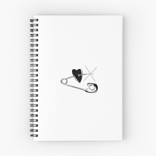 Item preview, Heart in a safety pin | Gothic tattoo design designed and sold by ProdbyNiECO.