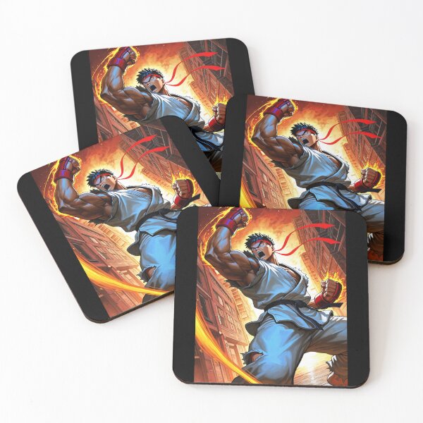 Item preview, Gaming - Iconic Fighting Game Warrior, Flaming Energy Punch designed and sold by Zone--Gaming.