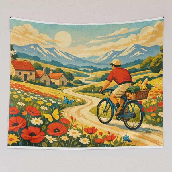 Item preview, Flower Field Cyclist designed and sold by H A R L E I G H .