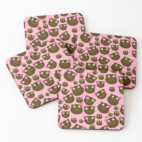 Item preview, Cute Kawaii Teddy Bears Pattern in Strawberry Milk designed and sold by giulyz.