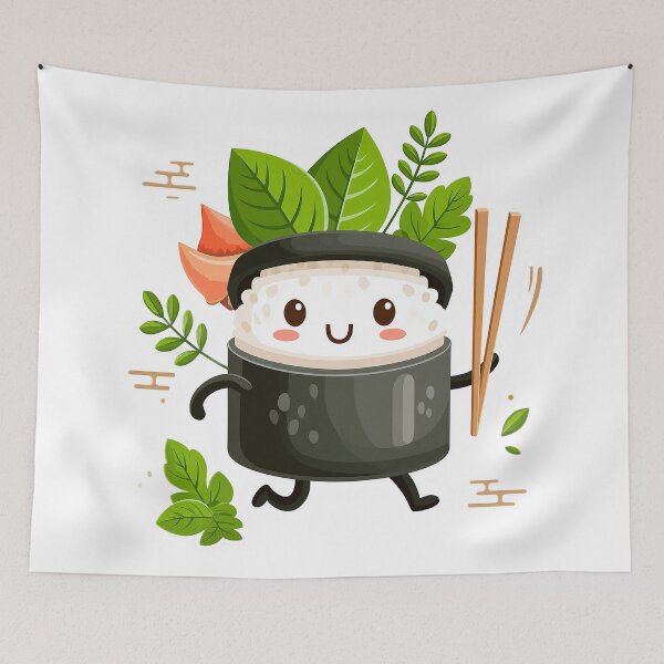Item preview, cute cartoon sushi character designed and sold by TanyaLovus.