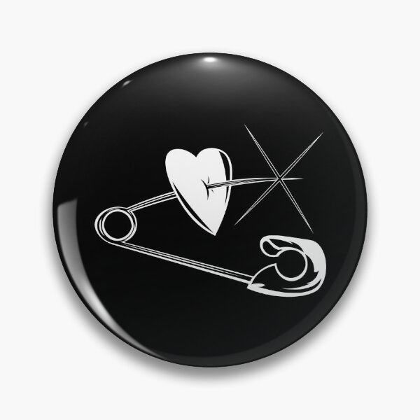 Item preview, Heart in a safety pin | Gothic tattoo design designed and sold by ProdbyNiECO.