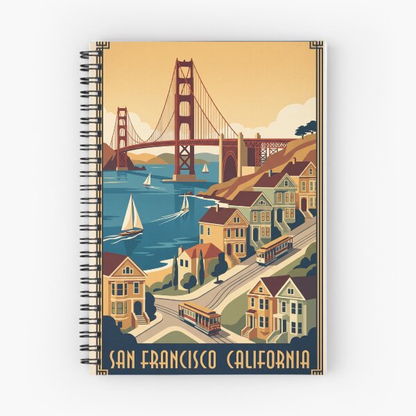 Item preview, San Francisco California Vintage Travel Poster designed and sold by Bomax121.
