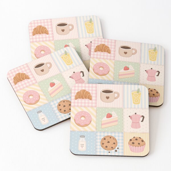 Item preview, Cafe Bakery Items Pastel Patchwork Seamless Pattern designed and sold by Anne97s.