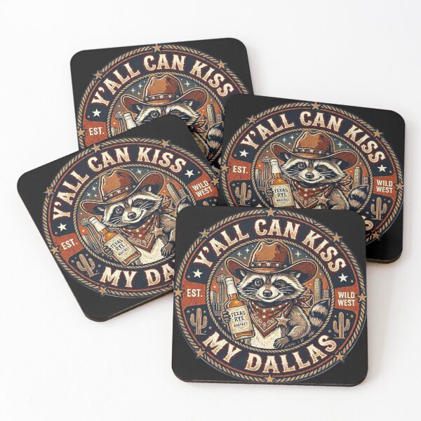 Item preview, Y'all Can Kiss My Dallas - Funny Cowboy Raccoon designed and sold by Simplybe1.