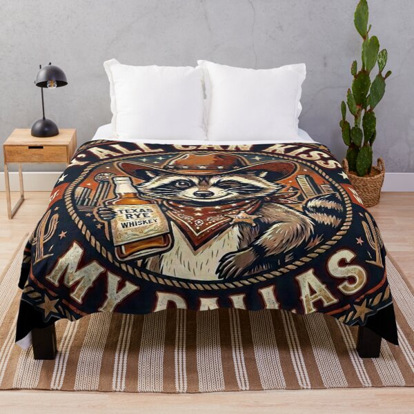 Item preview, Y'all Can Kiss My Dallas - Funny Cowboy Raccoon designed and sold by Simplybe1.
