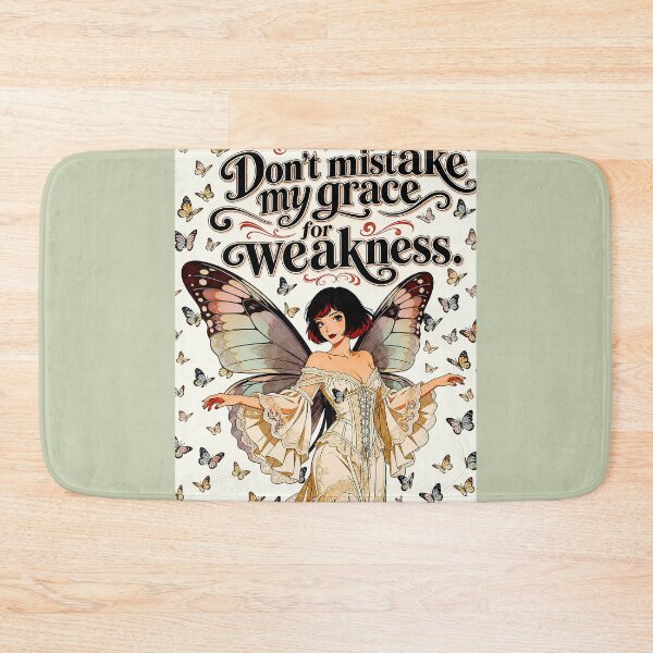 Item preview, Don't Mistake My Grace For Weakness - Retro Butterfly Fairy Illustration designed and sold by Hen-C-Art.
