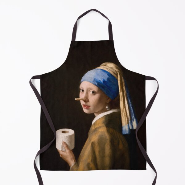 Item preview, Art parody The Girl with the Toilet Roll designed and sold by Steffani Lehmann.