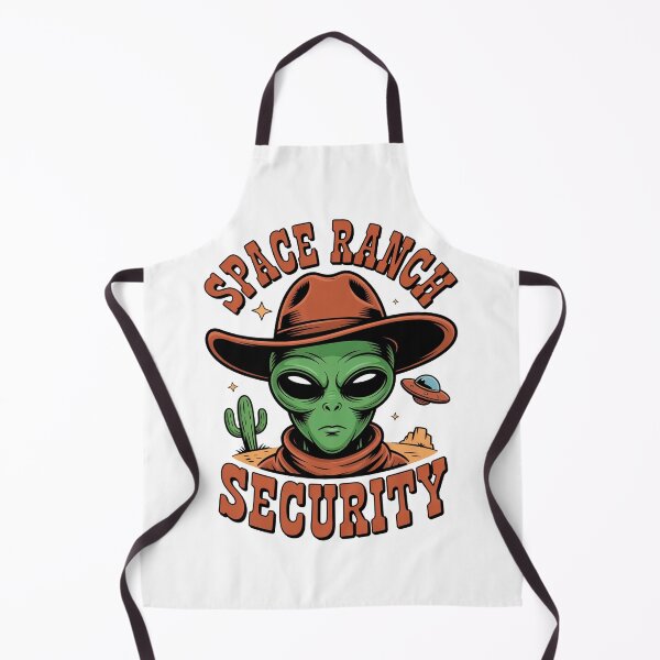 Item preview, Funny Space Ranch Security Alien Cowboy Art designed and sold by Raloel Art.