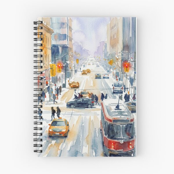 Item preview, Toronto Streetcar Winter Watercolor designed and sold by caracatita75.