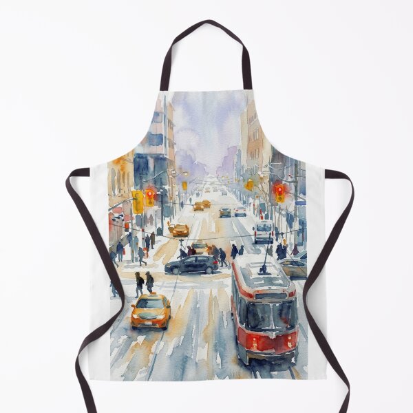 Item preview, Toronto Streetcar Winter Watercolor designed and sold by caracatita75.