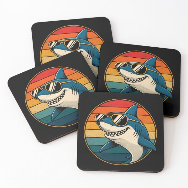 Item preview, Cool Shark Sunglasses Retro Vintage Cartoon Ocean designed and sold by Moizento.