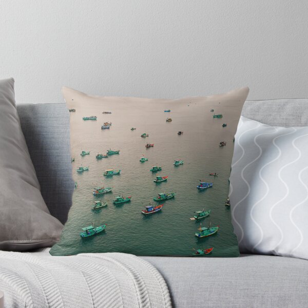 Item preview, Fishing Boat Fleet on Green Sea Phu Quoc Vietnam designed and sold by Jomsunshine.