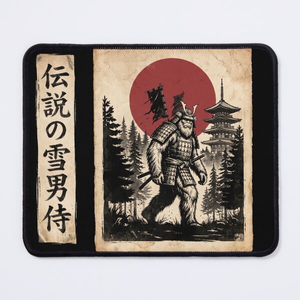 Item preview, Japanese Bigfoot Samurai Sasquatch Cryptid Vintage Art designed and sold by TeNovaStudio.