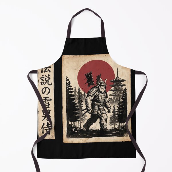 Item preview, Japanese Bigfoot Samurai Sasquatch Cryptid Vintage Art designed and sold by TeNovaStudio.