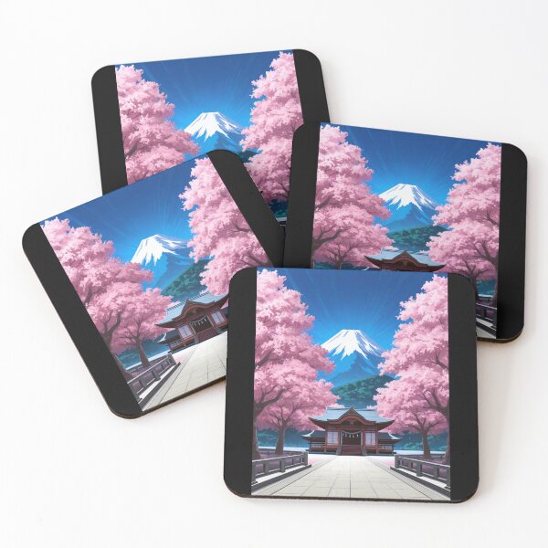 Item preview, Landscape - Iconic Japanese Volcano, Japanese Harmony Under Stylized Sky designed and sold by Zone--Gaming.