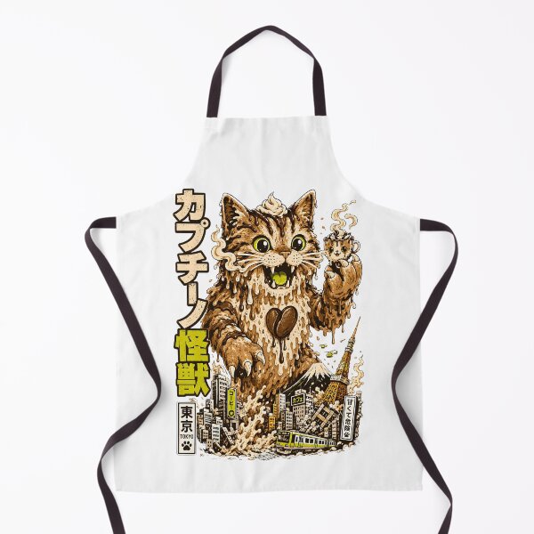 Item preview, Kawaii Coffee Catzilla - Vintage Japanese Streetwear Monster designed and sold by applecaramel.