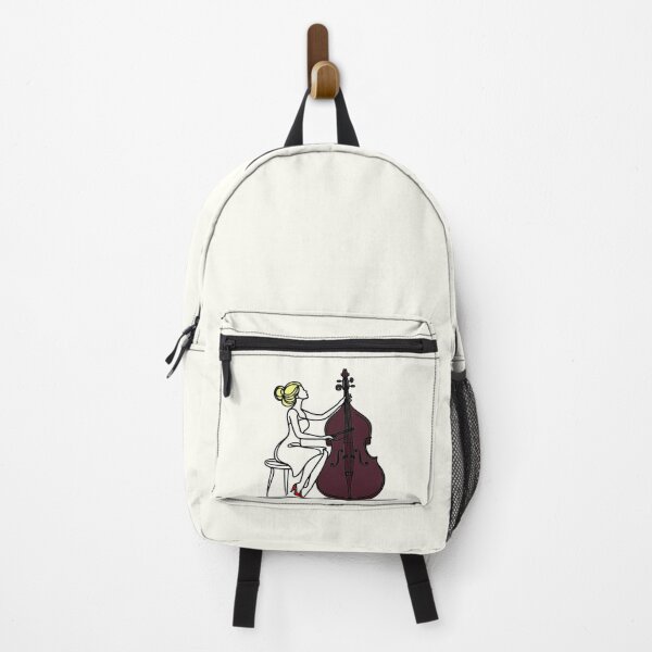 Item preview, Woman Playing a Double Bass Jazz Music Illustration designed and sold by Nitta Studio.