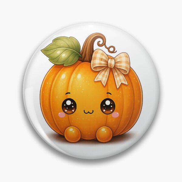Item preview, Cute Kawaii Pumpkin with Bow designed and sold by TİNYPRİNTSS.