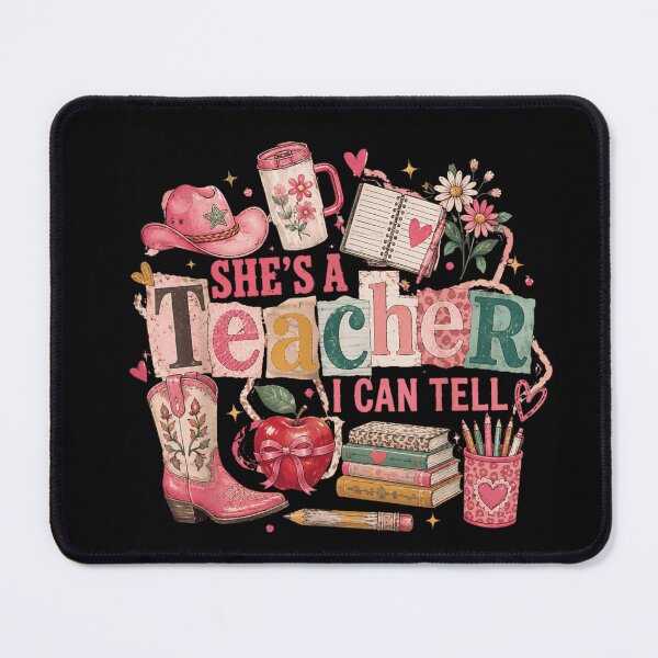 Item preview, Shes A Teacher I Can Tell Pink Cowgirl Hat School Graphic designed and sold by DangeRilanman.