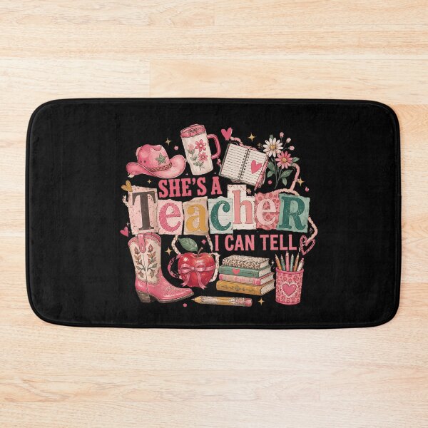 Item preview, Shes A Teacher I Can Tell Pink Cowgirl Hat School Graphic designed and sold by DangeRilanman.