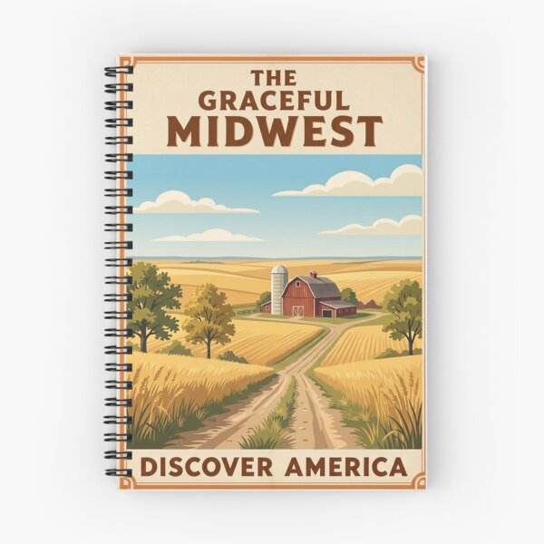 Item preview, Midwest Vintage Style Travel Advert designed and sold by Dimensionality.