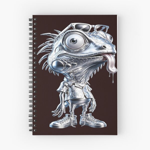 Item preview, Cool Lizard - Metallic Iguana with Hawaiian Shirt & Sneakers designed and sold by RAYBIL.