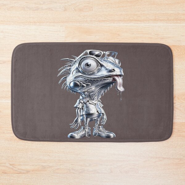 Item preview, Cool Lizard - Metallic Iguana with Hawaiian Shirt & Sneakers designed and sold by RAYBIL.