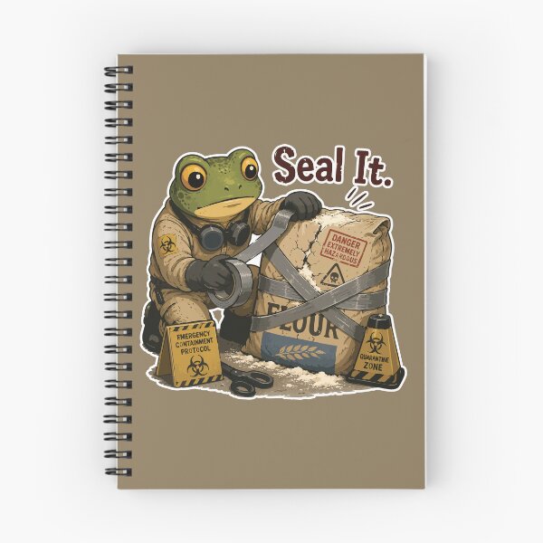 Item preview, Funny Biohazard Flour Sticker – Frog Baker Sealing Dangerous Bag Illustration designed and sold by SimplePoDesign.