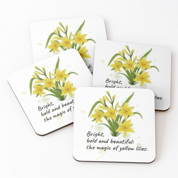 Item preview,  Yellow lilies, garden, summer mood, nature pattern, flowers, designed and sold by ArtbySvetik.