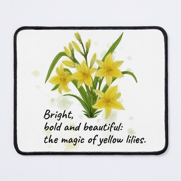 Item preview, Yellow lilies, garden, summer mood, nature pattern, flowers, designed and sold by ArtbySvetik.