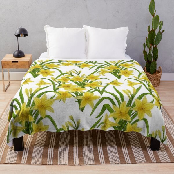 Item preview, Yellow lilies, garden, summer mood, nature pattern, flowers, designed and sold by ArtbySvetik.